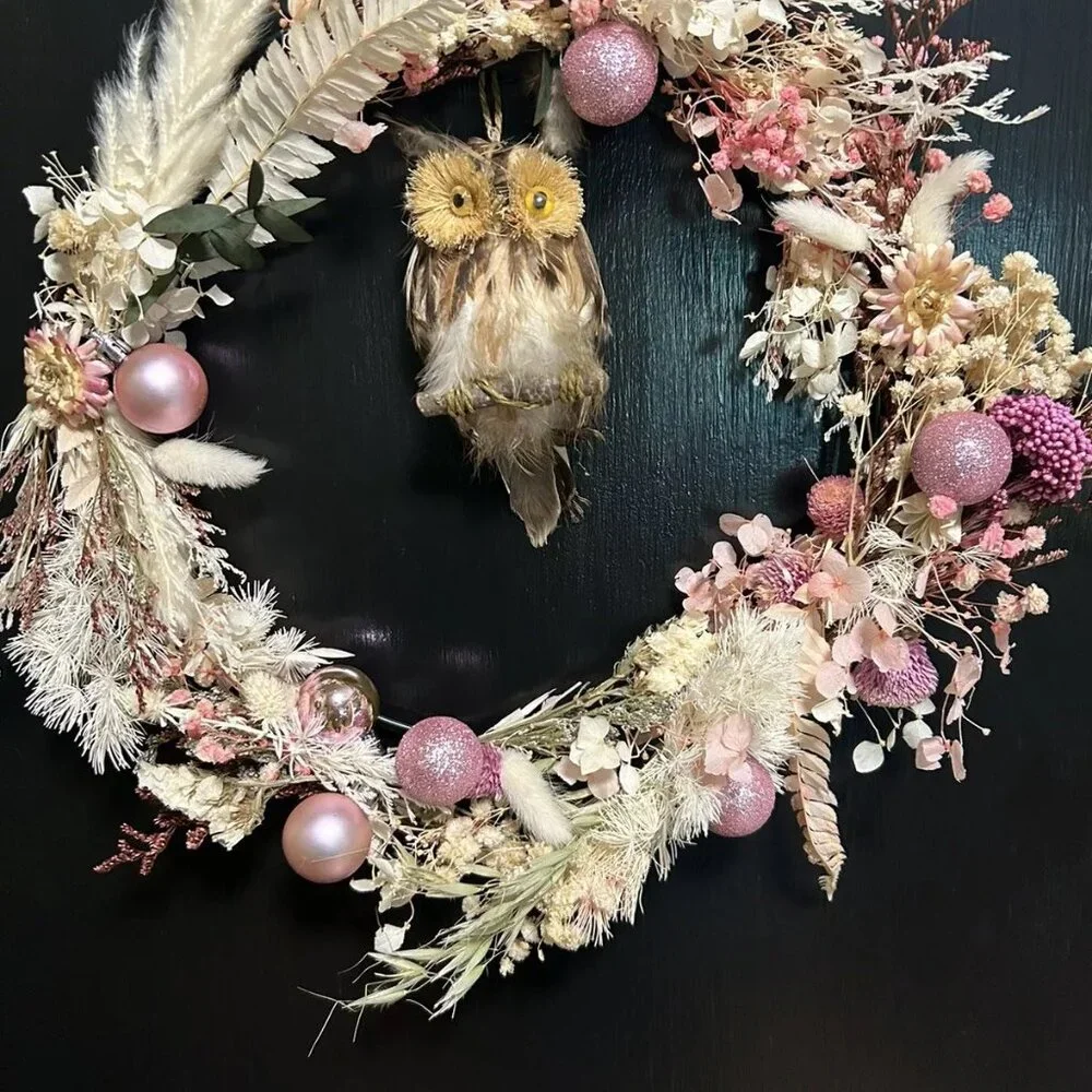 HANDMADE WOODLANDS AND OWL WREATH BY OLIVER & DJANGO FALL CHRISTMAS DECOR